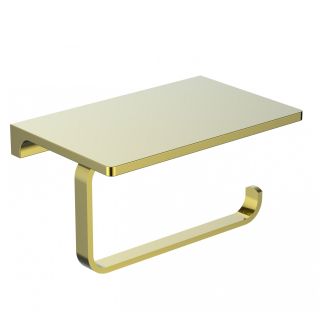 Держатель для туалетной бумаги с полкой Wonzon & Woghand Eclipse WW-9126-LG золото глянцевое